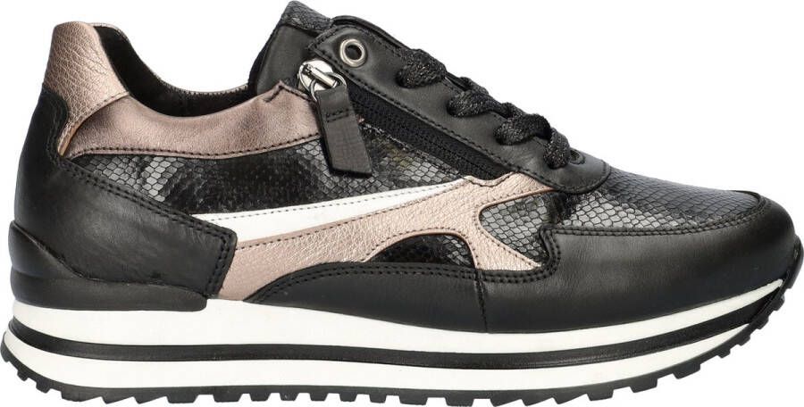 Gabor Zwarte Lage Sneakers Stijlvol Model Black Dames