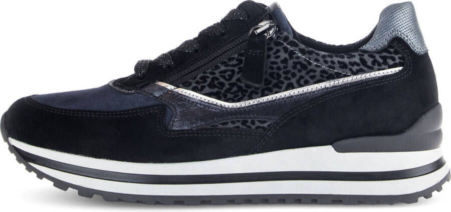 Gabor Blauwe Lage Sneaker 527 Comfort Collectie Blue Dames