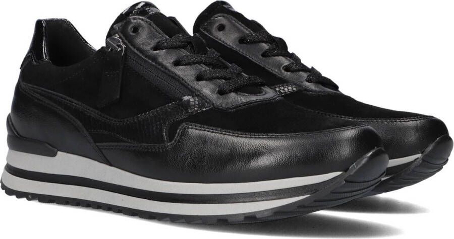 Gabor Zwarte Lage Sneaker 527 Comfort Collectie Black Dames