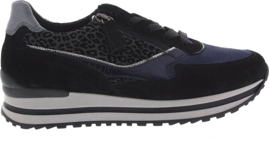 Gabor 527 Sneakers Suède Dames Blauw