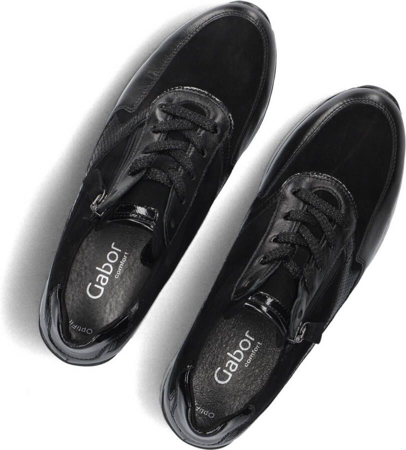 Gabor Zwarte Lage Sneaker 527 Comfort Collectie Black Dames