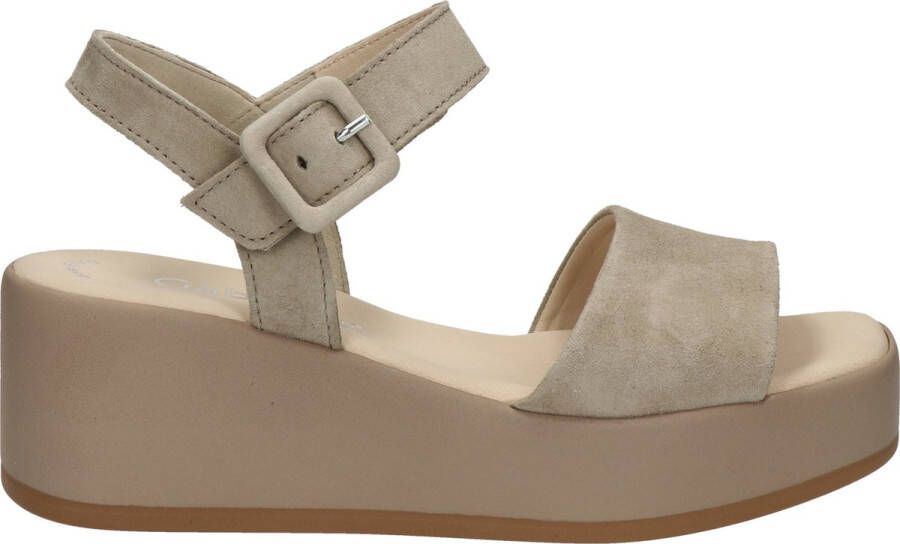 GABOR Sandalen Dames 531 Maat: 41 Materiaal: Suède Kleur: Beige - Foto 2