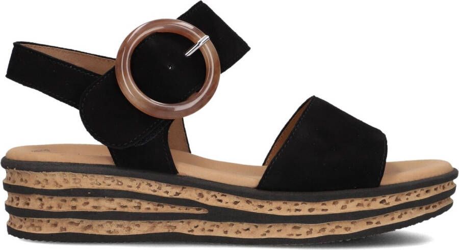 Gabor 550.2 Sandalen Met Sleehak Dames Zwart