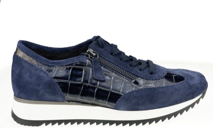 Gabor Wijde Sneaker Blauw Suède Blue Dames