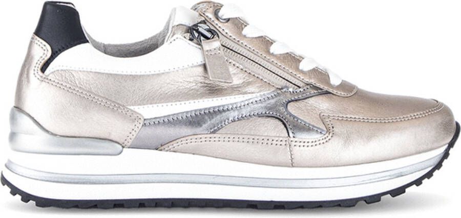 GABOR Lage Sneakers Dames 526 Maat: 38 Materiaal: Leer Kleur: Beige