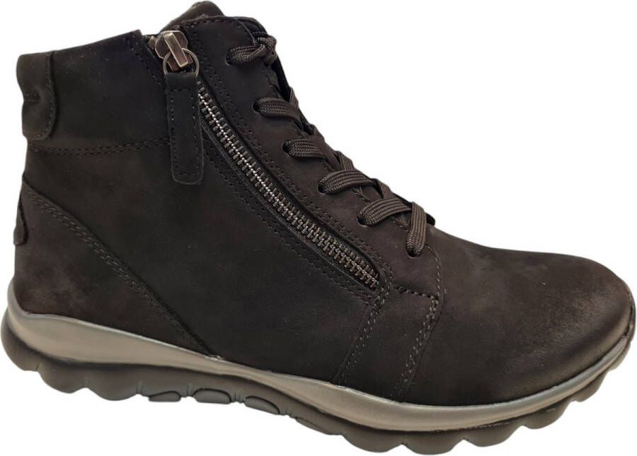 Gabor Comfortabele Rollingsoft Veterschoenen Black Dames