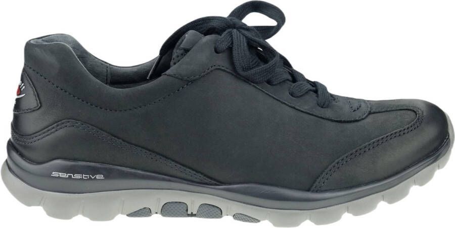 Gabor rollingsoft sensitive 56.965.46 dames rollende wandelsneaker zwart