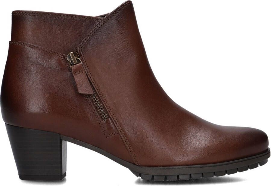 Gabor 603.1 Enkellaarsjes Enkelboots met rits Dames Cognac