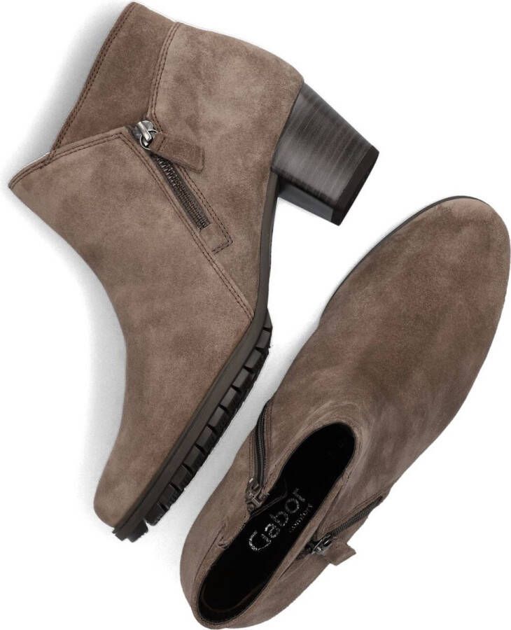 Gabor 603.1 Enkellaarsjes Enkelboots met rits Dames Taupe