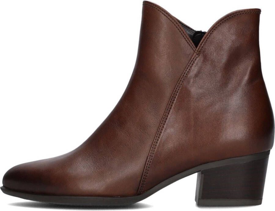 Gabor 680.3 Enkellaarsjes Enkelboots met rits Dames Cognac