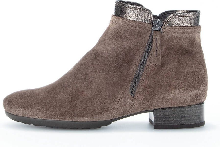 Gabor 718 Enkellaarsjes Enkelboots met rits Dames Taupe