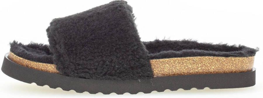 Gabor Zwarte Textiel Binnen Mule Pantoffels Black Dames