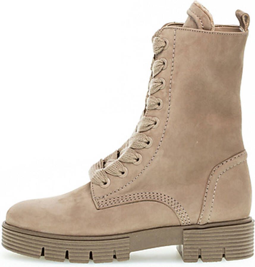 Gabor 745.4 Veterboots Laarzen Met Veters Dames Taupe