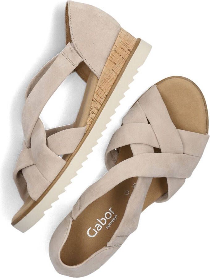 Gabor 782 Sandalen Met Sleehak Dames Beige