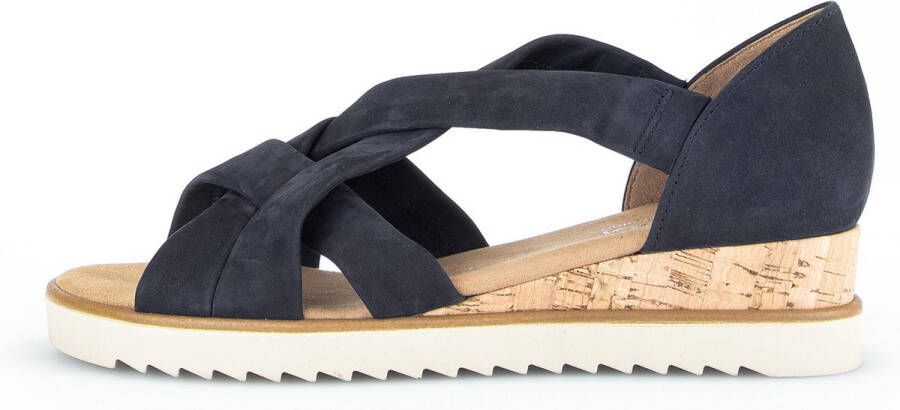 Gabor 782 Sandalen Met Sleehak Dames Blauw