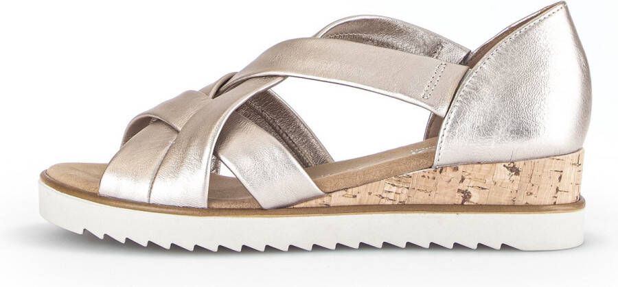 Gabor 782 Sandalen Met Sleehak Dames Goud