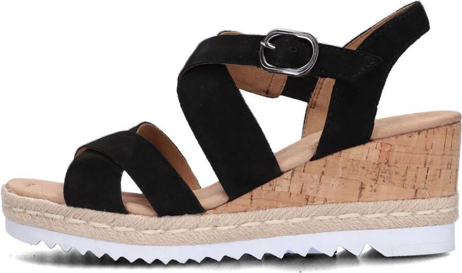 Gabor 832 Sandalen Met Sleehak Dames Zwart