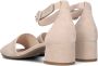 Gabor Beige Suède Comfort Sandalen met Enkelband Beige Dames - Thumbnail 2