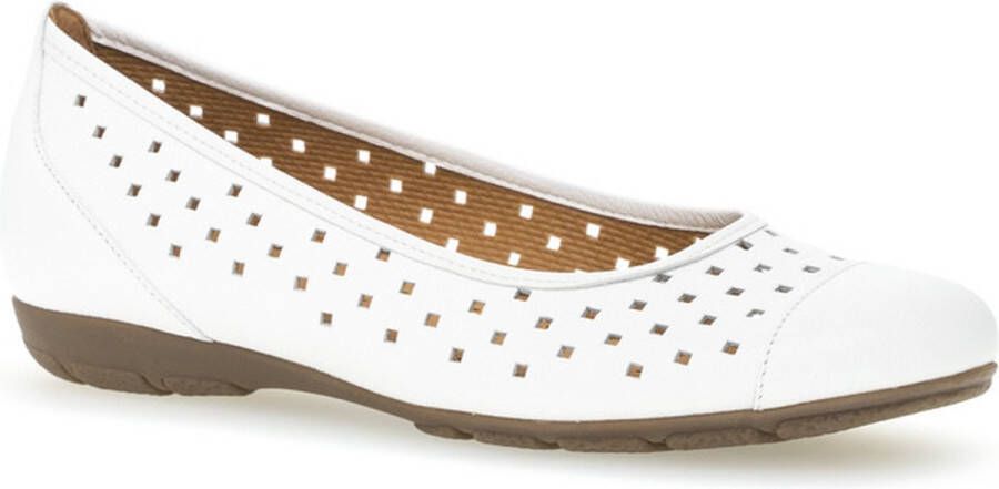 Gabor Dames Hovercraft Ballerina Schoenen White Dames