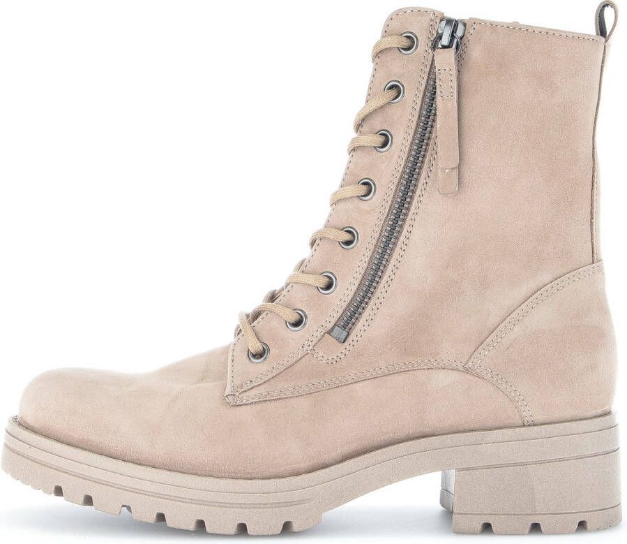 Gabor Beige Suède Veterschoen Beige Dames