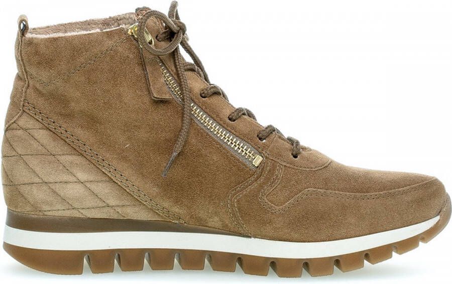 Gabor Comfort Hoge Sneakers H leest Bruin Dames