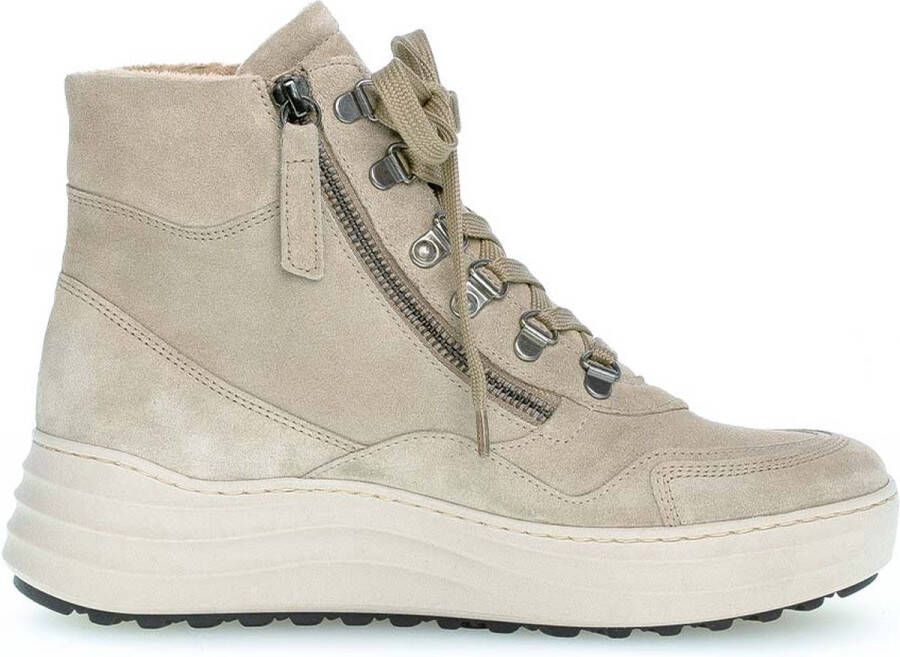 Gabor Beige Suède Enkellaars voor Dames Beige Dames