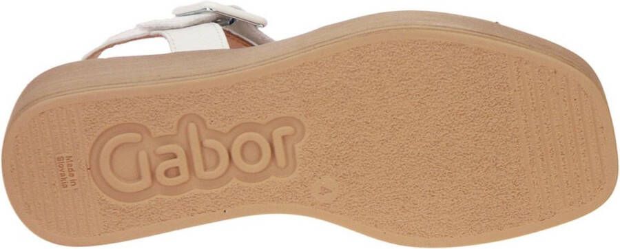 Gabor Ecru Leren Sandalen Beige Dames