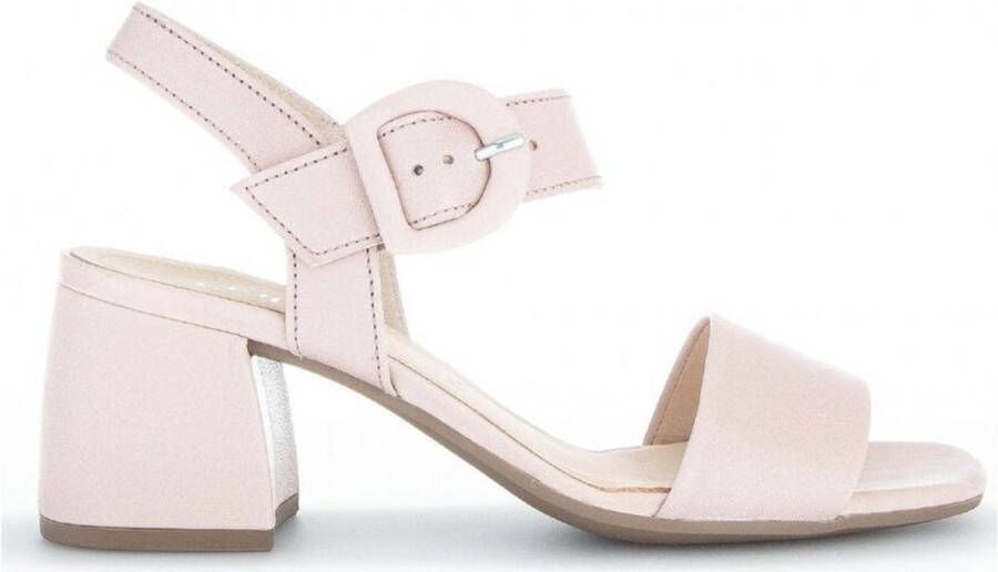 Gabor Rode Leren Sandalen met Velcro Sluiting Pink Dames