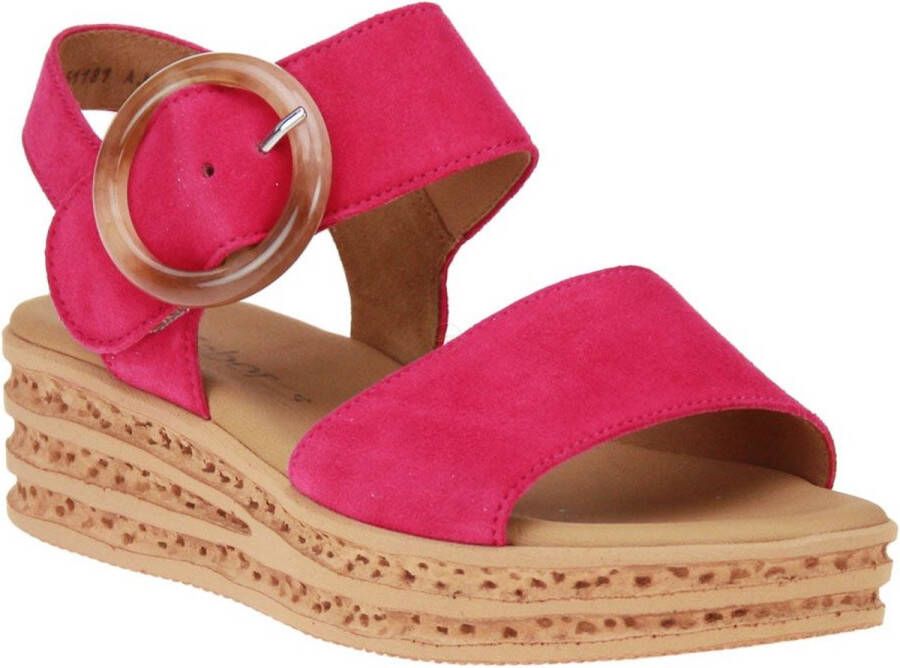 Gabor Roze Leren Sandalen Pink Dames