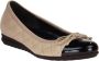 Gabor Beige Leren Ballet Flats Beige Dames - Thumbnail 1