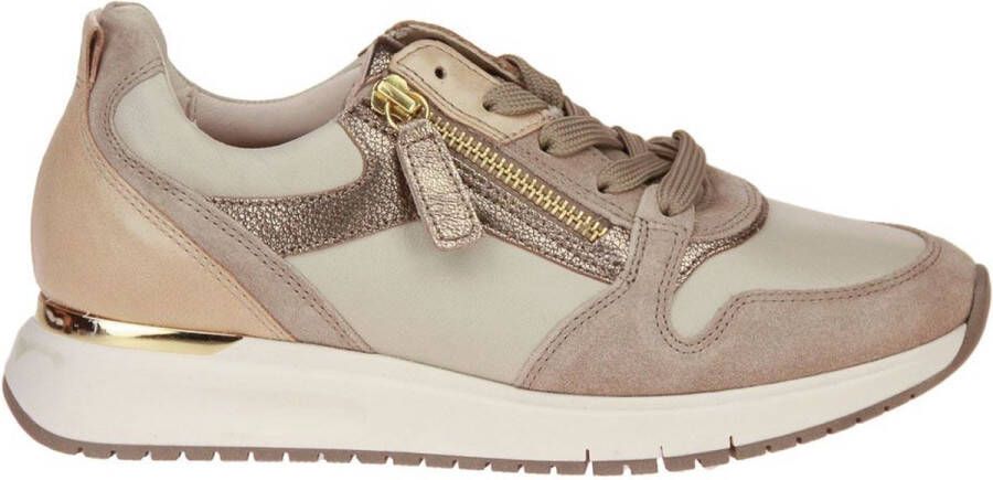 Gabor Comfort Beige Sneaker H-leest Uitneembaar Voetbed