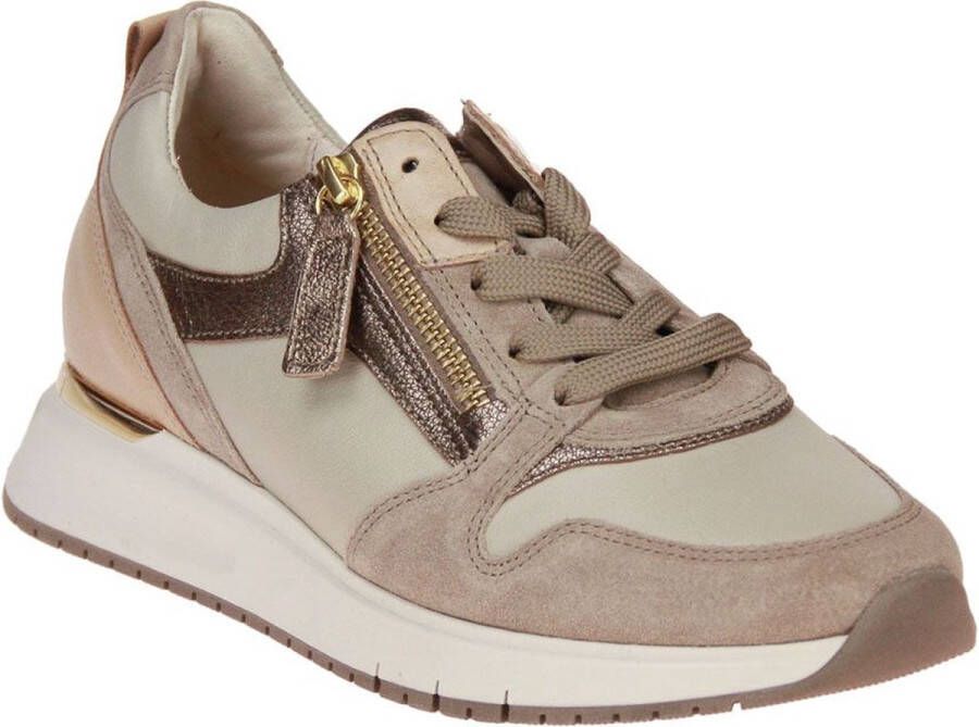 Gabor Comfort Beige Sneaker H-leest Uitneembaar Voetbed