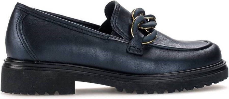 Gabor Stijlvolle zwarte leren loafers met uitneembaar voetbed Black Dames