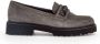 Gabor Grijze Velvet Loafers Instappers Gray Dames - Thumbnail 1