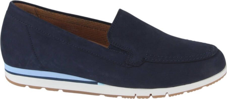 Gabor Blauwe Suède Comfort Ballerina Schoenen Blue Dames