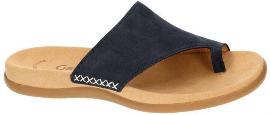 Gabor Teenslippers sleehak zomerschoen dianette met contrastkleurig borduursel