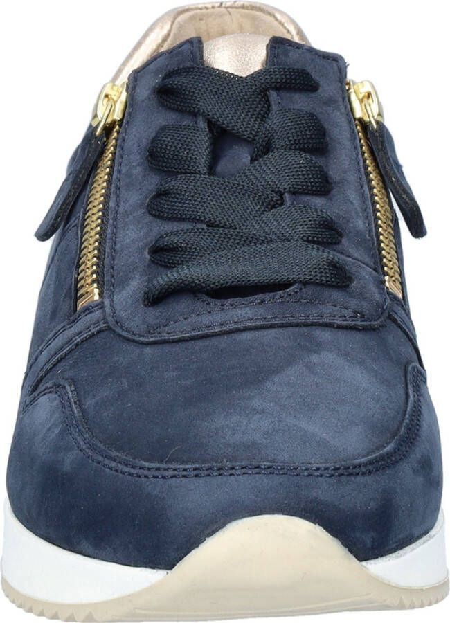 Gabor Blauw Gouden Suède Sneakers Multicolor Dames