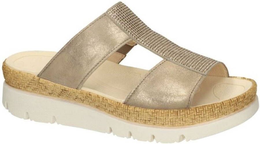 Gabor Iridescent beige leren muiltjes Beige Dames