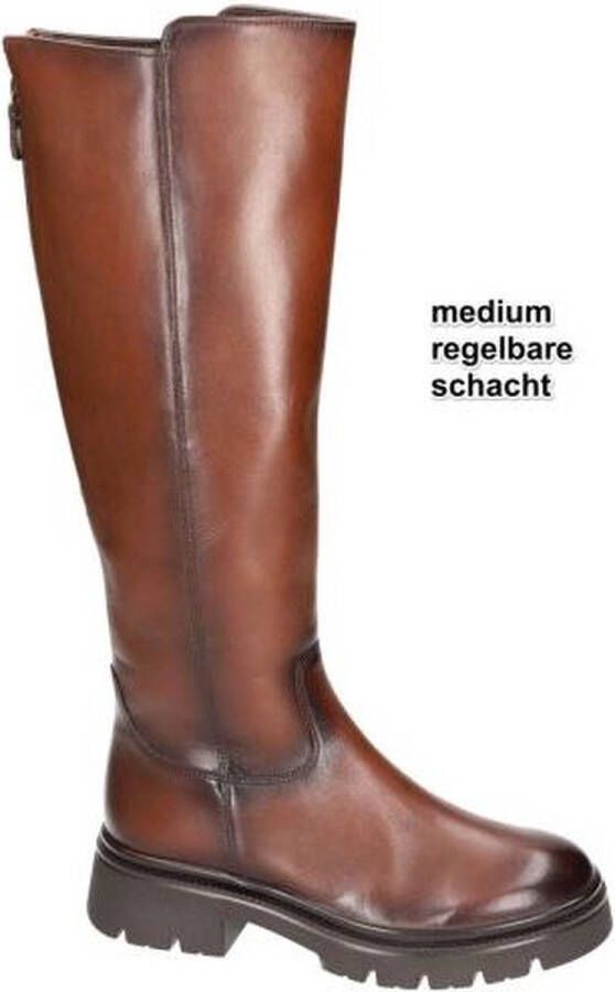 Gabor Stijlvolle Leren Laarzen met Microvel-details Brown Dames