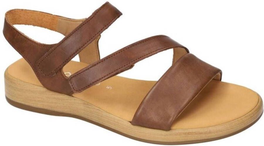 Gabor Moderne Comfortabele Leren Sandalen Brown Dames