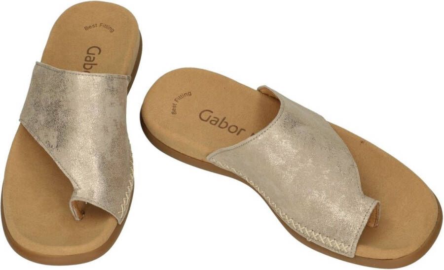 Gabor -Dames goud slippers & muiltjes