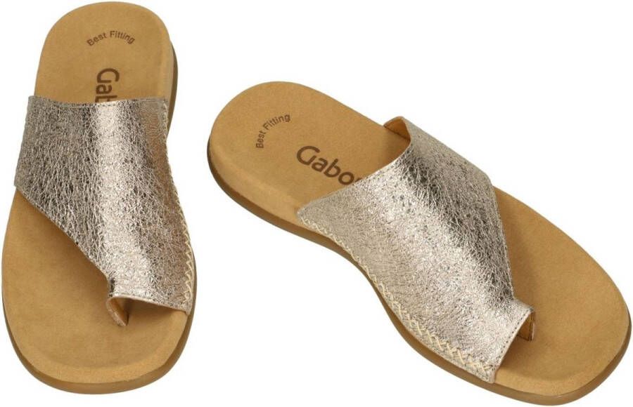 Gabor -Dames goud slippers & muiltjes