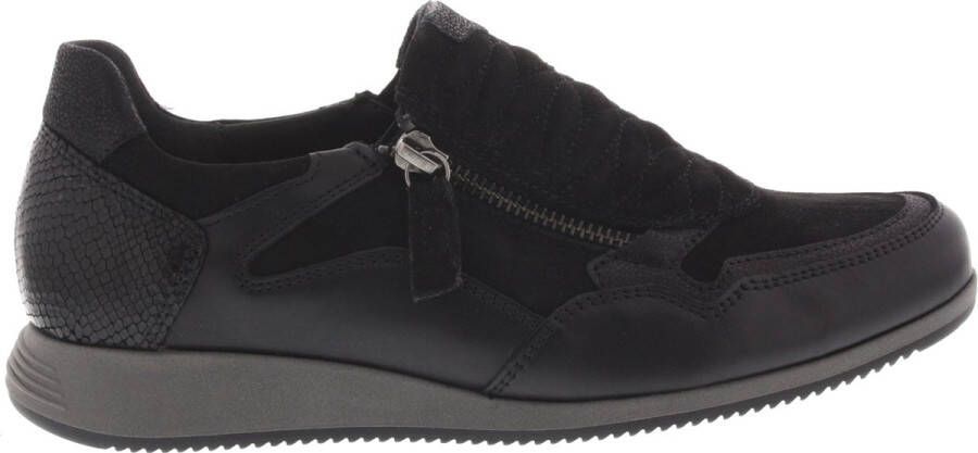 Gabor Moderne Sport Velours Zwart Sneakers Black Dames