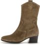 Gabor Western-stijl Suède Enkellaars Beige Dames - Thumbnail 1