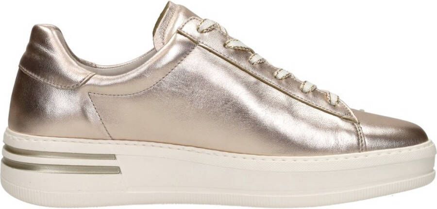 Gabor Roségouden Metallic Sneakers met Optifit Voetbed Yellow Dames