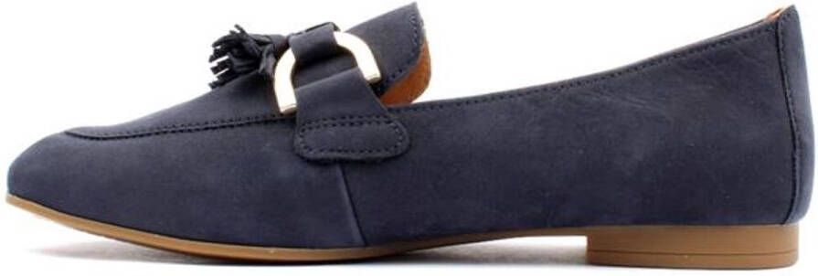 Gabor Instappers blauw Nubuck Dames