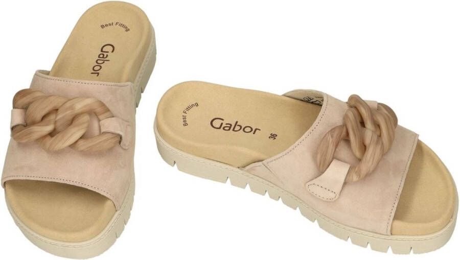 Gabor -Dames oud roze slippers & muiltjes