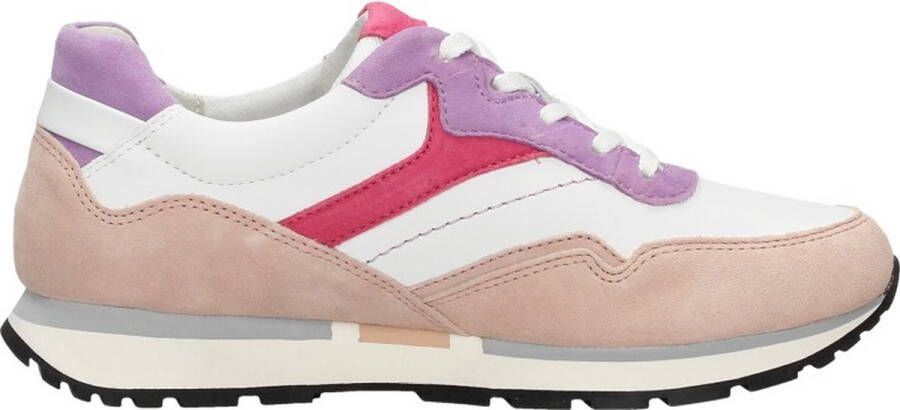 Gabor Sneaker 26.366.62 Wit Rosa Flieder Suède Combi