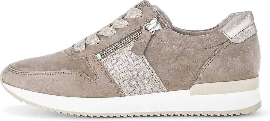 Gabor Stijlvolle Taupe Suede Sneakers voor Dames Beige Dames