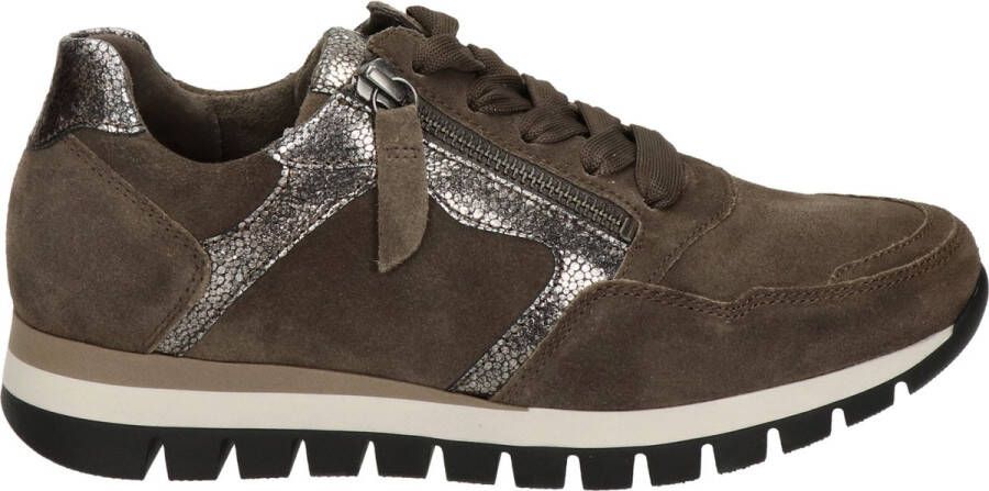 Gabor -Dames taupe donker sneakers